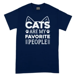 Cats Are My Favorite People TShirt - Navy