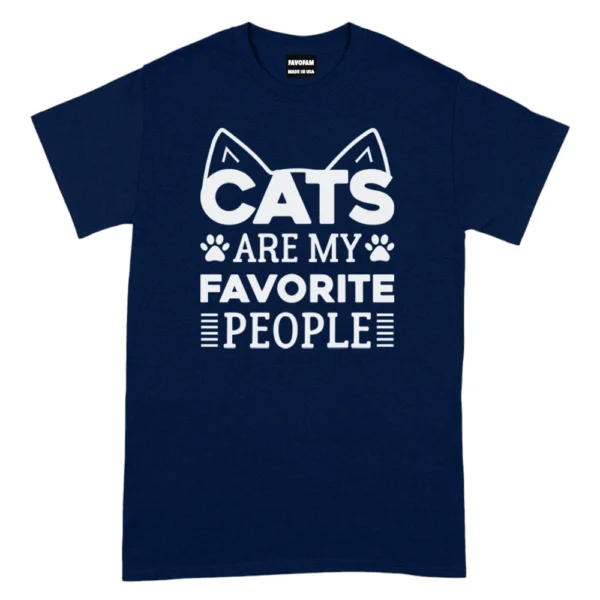 Cats Are My Favorite People TShirt - Navy