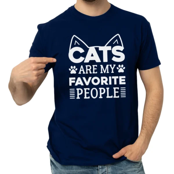 Cats Are My Favorite People TShirt - Navy