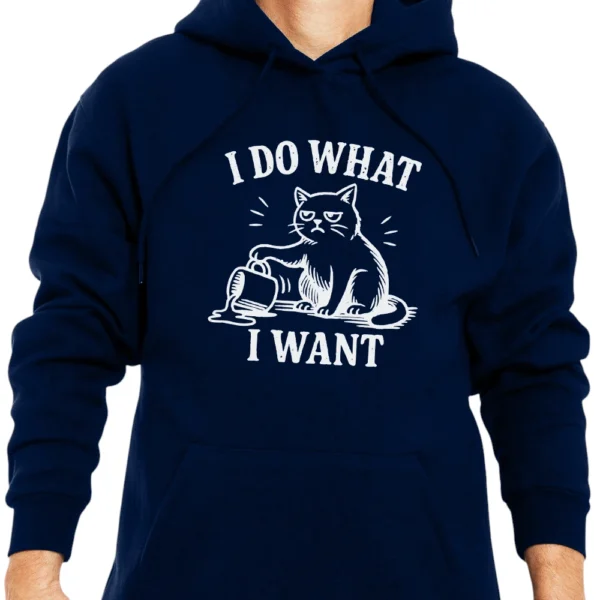I Do What I Want Hoodie - Navy