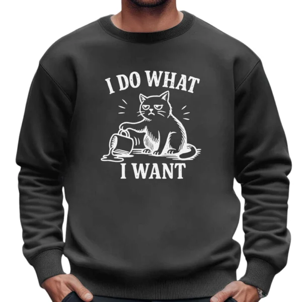 I Do What I Want Sweatshirt - Dark Grey