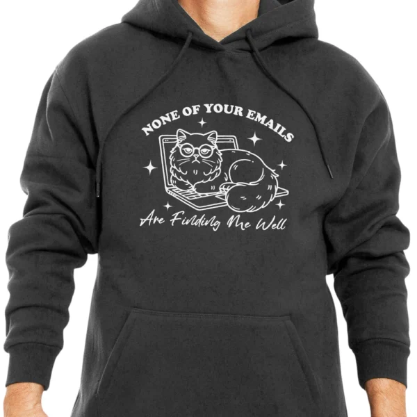 None Of Your Emails Hoodie - Dark Grey