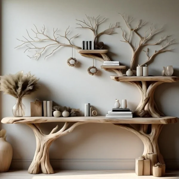 Tree Branch Console Table - Nature-Inspired Entryway Elegance