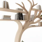 Handcrafted Tree TV Stand and Bookshelf