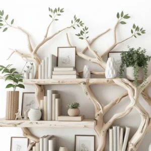 Mid Century Bookcase Corner Wall Shelf Handmade Furniture Shelves On Wall2