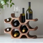 Handcrafted Vertical Wooden Bookcase – Rustic Floating Shelves & Unique Shelf Unittt