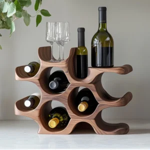 Handcrafted Vertical Wooden Bookcase – Rustic Floating Shelves & Unique Shelf Unittt