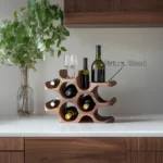 Handcrafted Vertical Wooden Bookcase – Rustic Floating Shelves & Unique Shelf Unittt