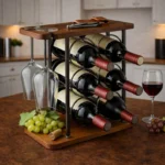 The Artisan Hexagon Trestle – Handcrafted Iron & Wood Wine Gallery