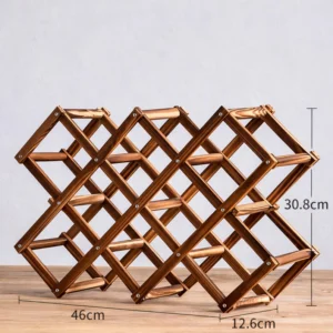 The Artisan Lattice – 10-Bottle Expandable Solid Wood Wine Gallery (1)