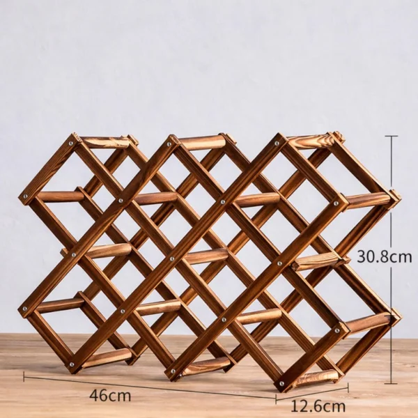 The Artisan Lattice – 10-Bottle Expandable Solid Wood Wine Gallery