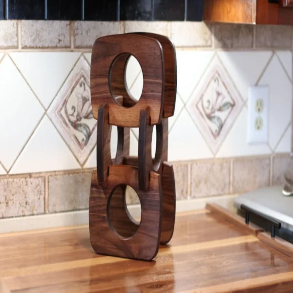 The Artisan Modular Vine-Stack – Customizable Solid Wood Wine Gallery
