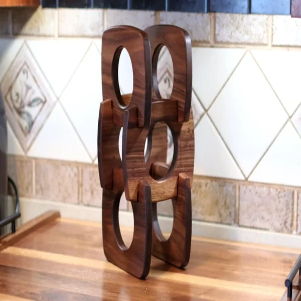 The Artisan Modular Vine-Stack – Customizable Solid Wood Wine Gallery