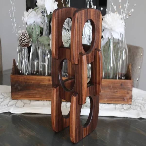 The Artisan Modular Vine-Stack – Customizable Solid Wood Wine Gallery