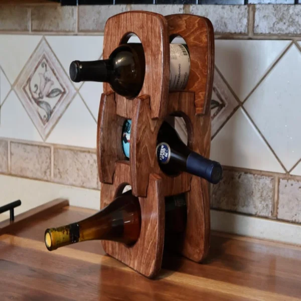 The Artisan Modular Vine-Stack – Customizable Solid Wood Wine Gallery