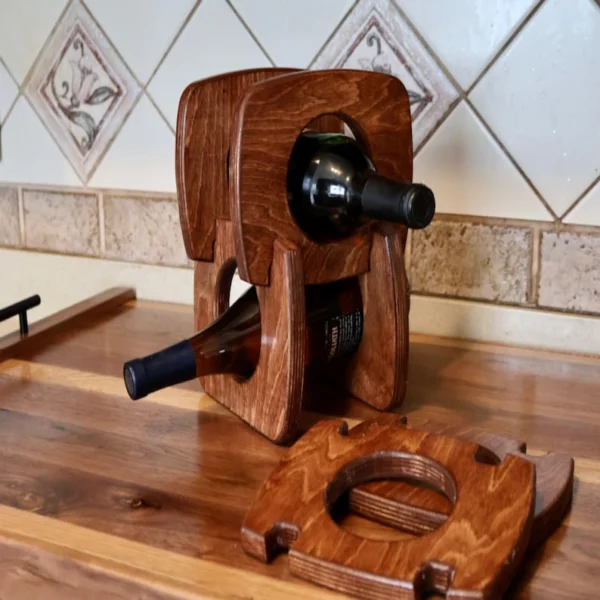The Artisan Modular Vine-Stack – Customizable Solid Wood Wine Gallery