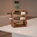 The Artisan Pine Trio – Handcrafted Vertical Wall Wine Gallery