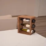 The Artisan Pine Trio – Handcrafted Vertical Wall Wine Gallery