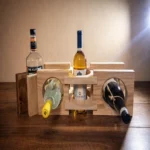 The Artisan Triple-Tier – Handcrafted Poplar Vertical Wine Gallery