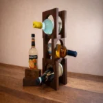 The Artisan Triple-Tier – Handcrafted Poplar Vertical Wine Gallery
