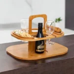 The Artisan Vineyard Folding Table – Handcrafted Portable Wine & Snack Gallery