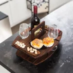 The Artisan Vineyard Folding Table – Handcrafted Portable Wine & Snack Gallery