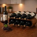 The Artisan Wave Trestle – 9-Bottle Scandi-Style Wine Gallery