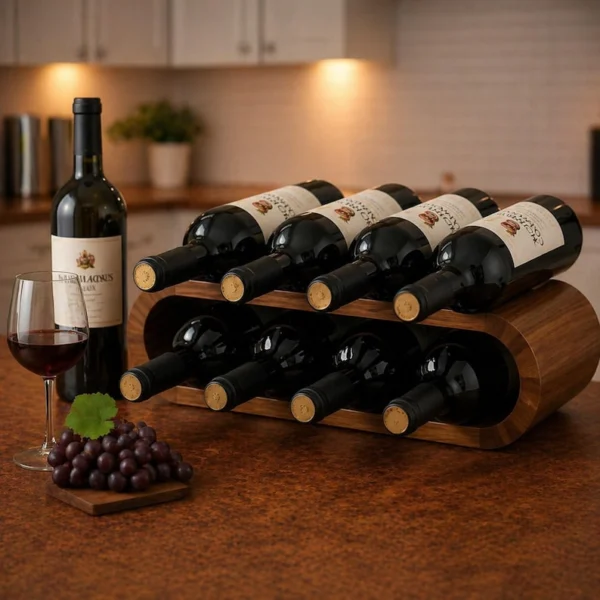 The Artisan Wave Trestle – 9-Bottle Scandi-Style Wine Gallery