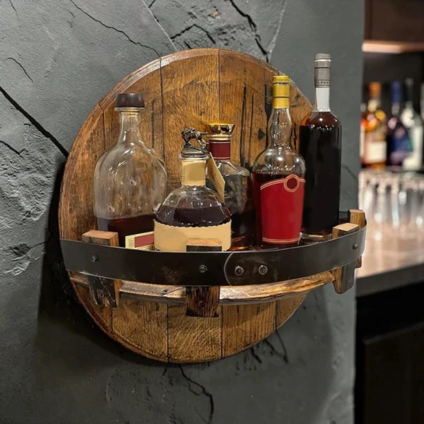 The "Cheers" Artisan Sentinel – Handcrafted Wall-Mounted Wine & Spirits Gallery