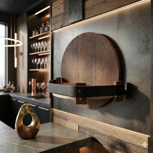The "Cheers" Artisan Sentinel – Handcrafted Wall-Mounted Wine & Spirits Gallery