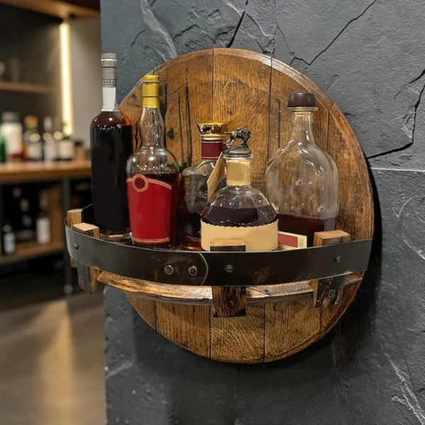 The "Cheers" Artisan Sentinel – Handcrafted Wall-Mounted Wine & Spirits Gallery