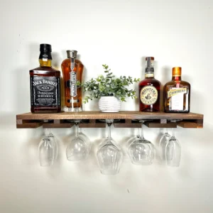 The Floater – Handcrafted Floating Wine Rack & Stemware Sentinel