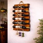 The Raw Edge & Rope Sentinel – Handcrafted Live Edge Wall Wine Gallery
