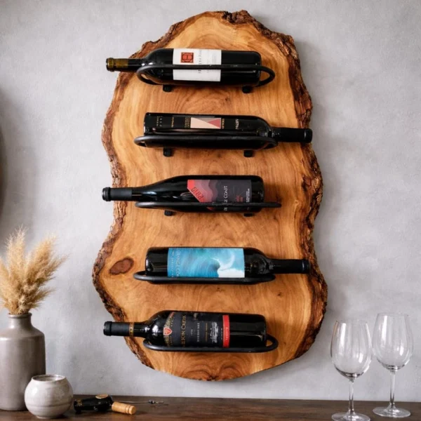 The Sovereign Live Edge – Handcrafted Artisan Wall Wine Gallery