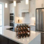 The Twelve-Bottle Vineyard Trestle – 3-Tier Solid Wood Wine Gallery