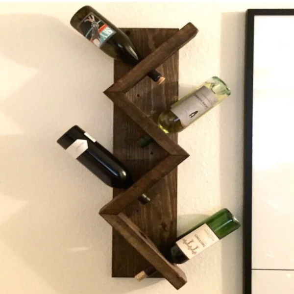 The Ziggy Zag – Handcrafted Geometric Wall Wine Gallery