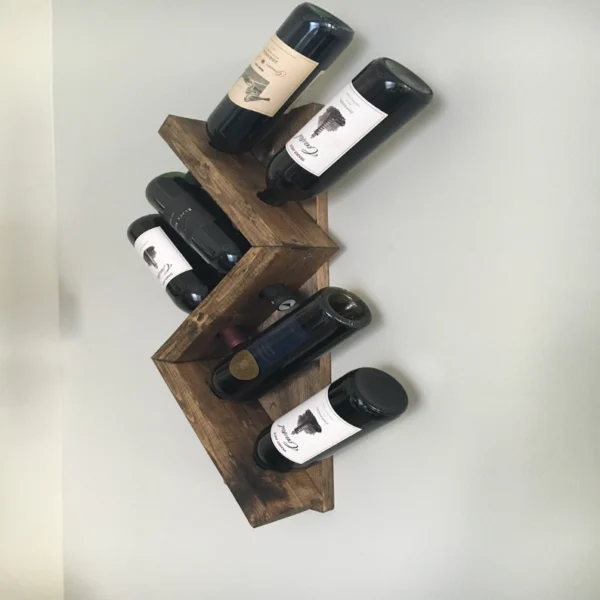 The Ziggy Zag – Handcrafted Geometric Wall Wine Gallery