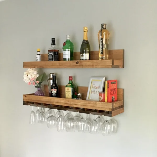 Your Wall-Mounted Rustic Wine Bar & Décor Sanctuary